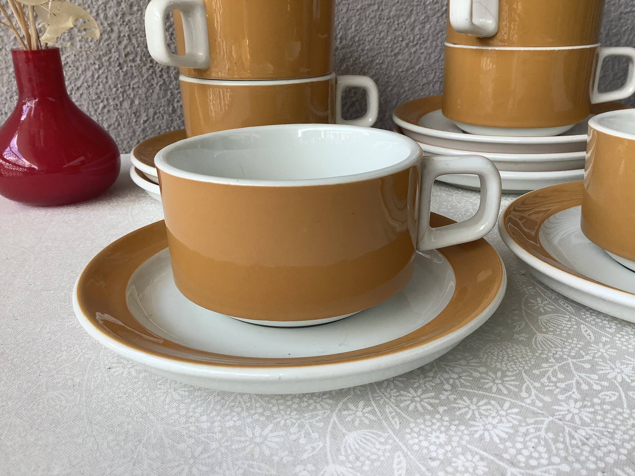Sarreguemines designer cups 70'