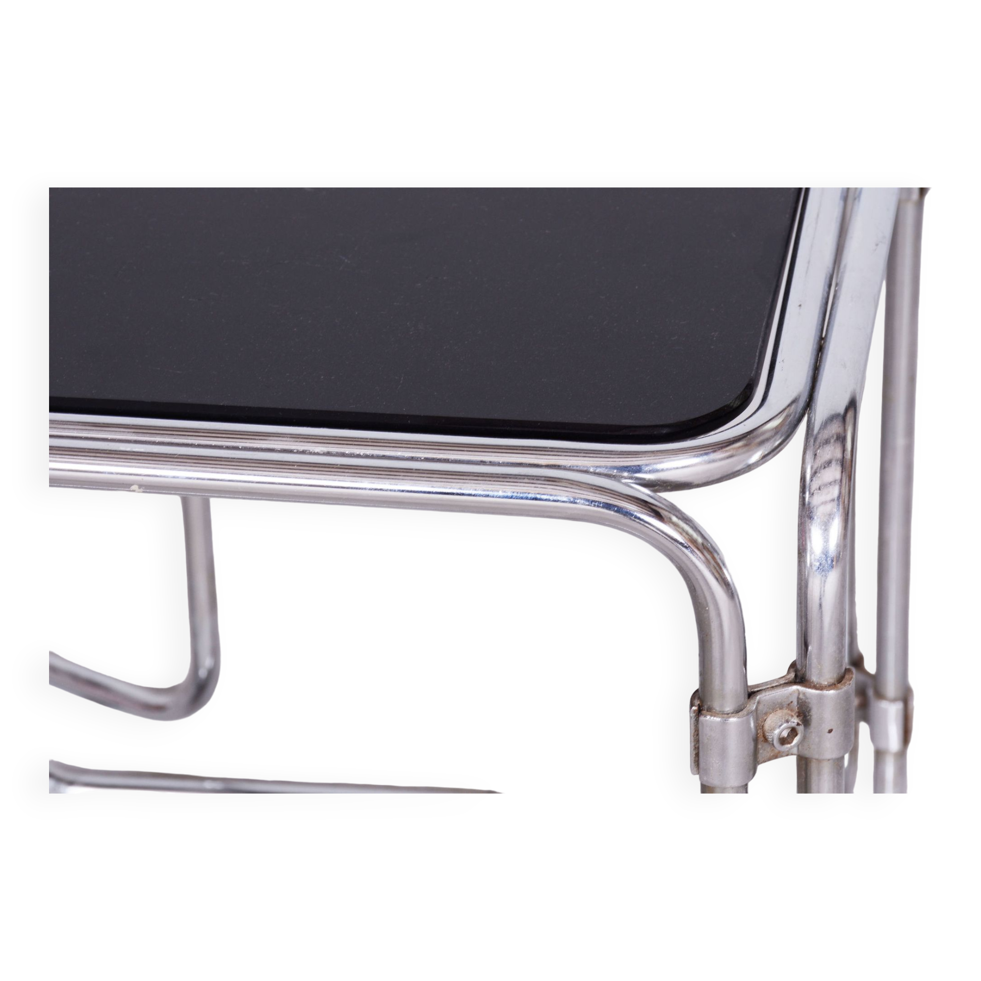 Restored Nesting Tables, Chrome-Plated Steel, Opaxit Glass, Czechia, 1960s