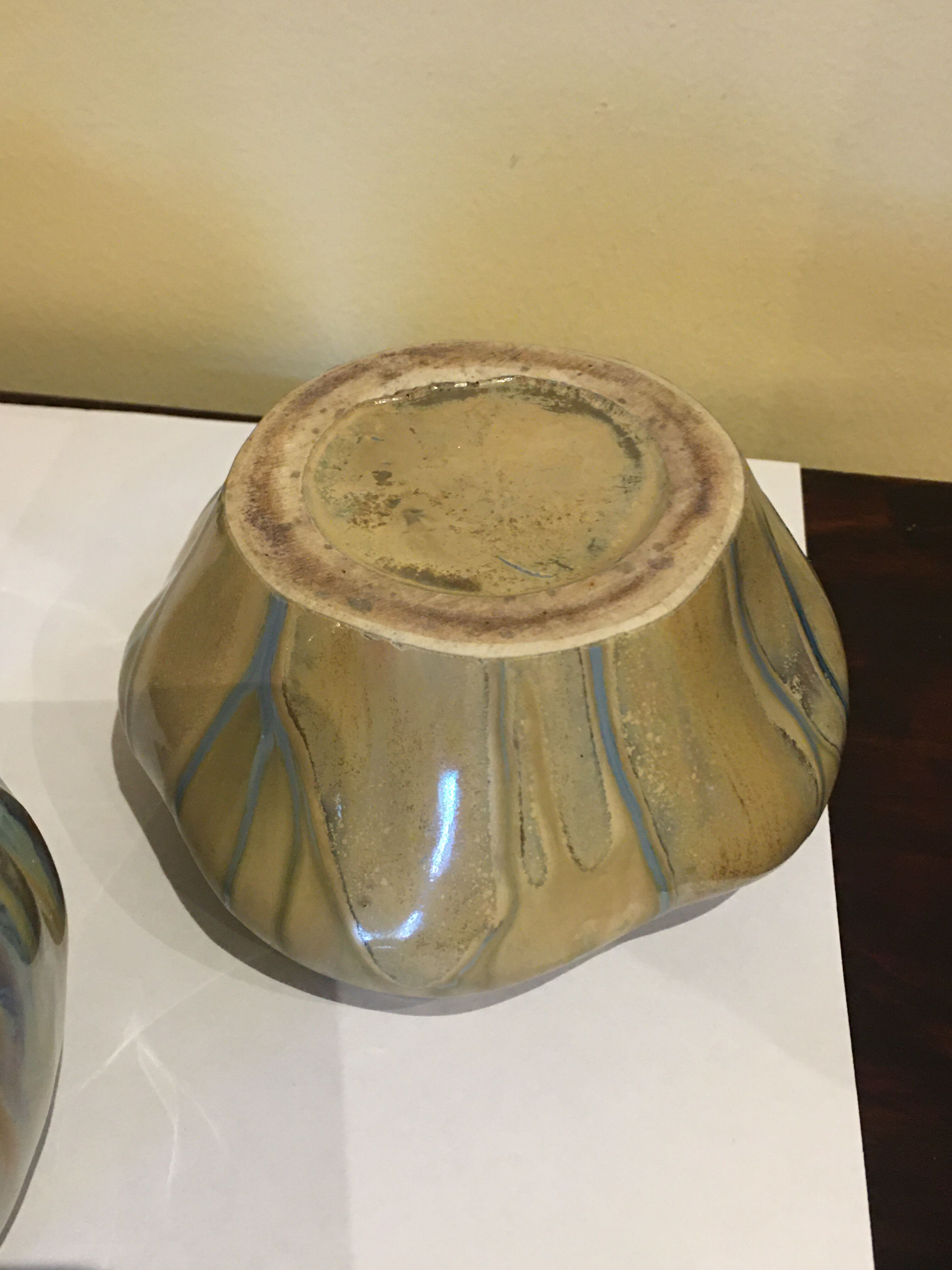 Lot of 3 ceramic pieces G. Metenier