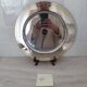 Alessi Ettore Sottsass / Assiette de service inox 18/10 et doré NG5100