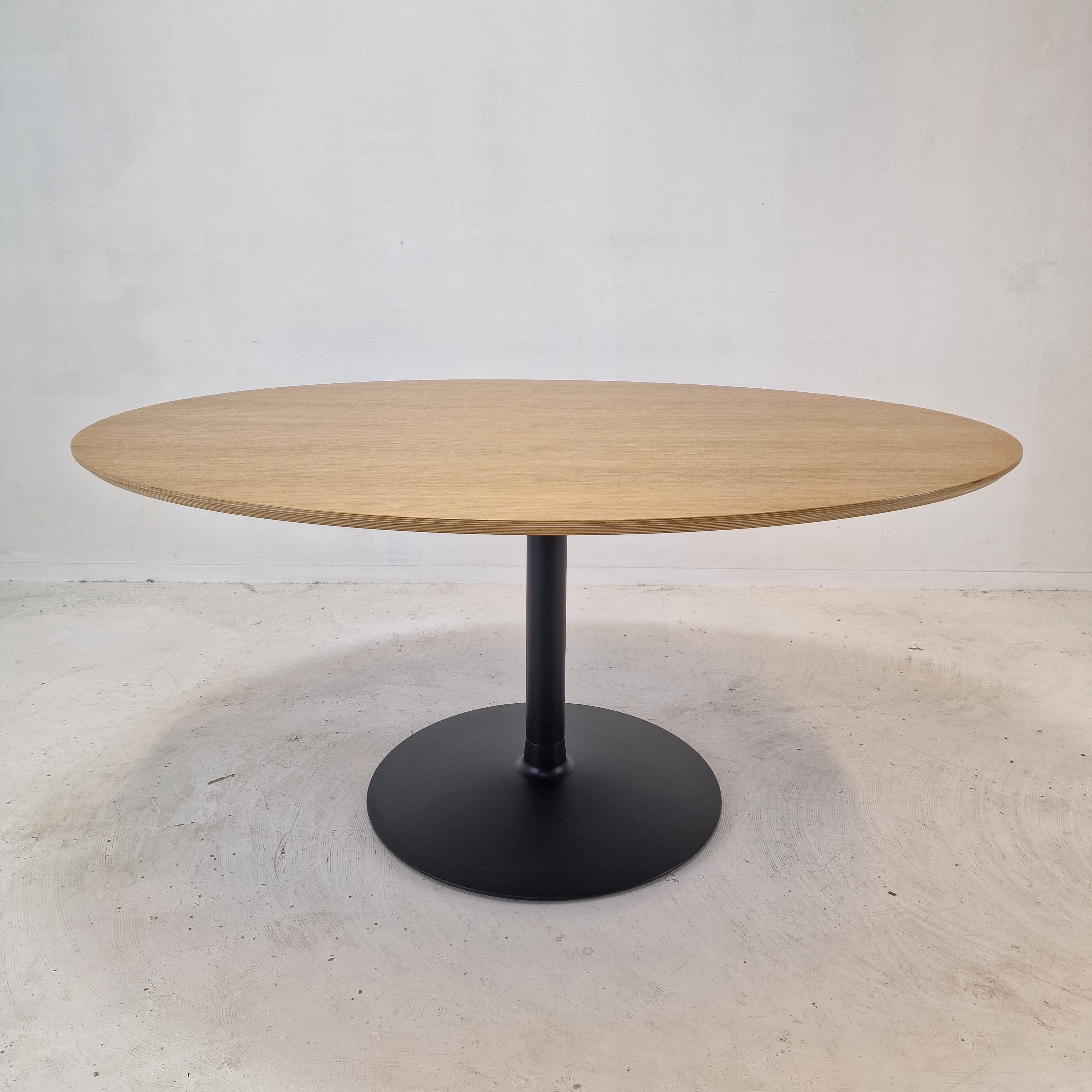 Oval Oak Dining Table by Pierre Paulin for Artifort