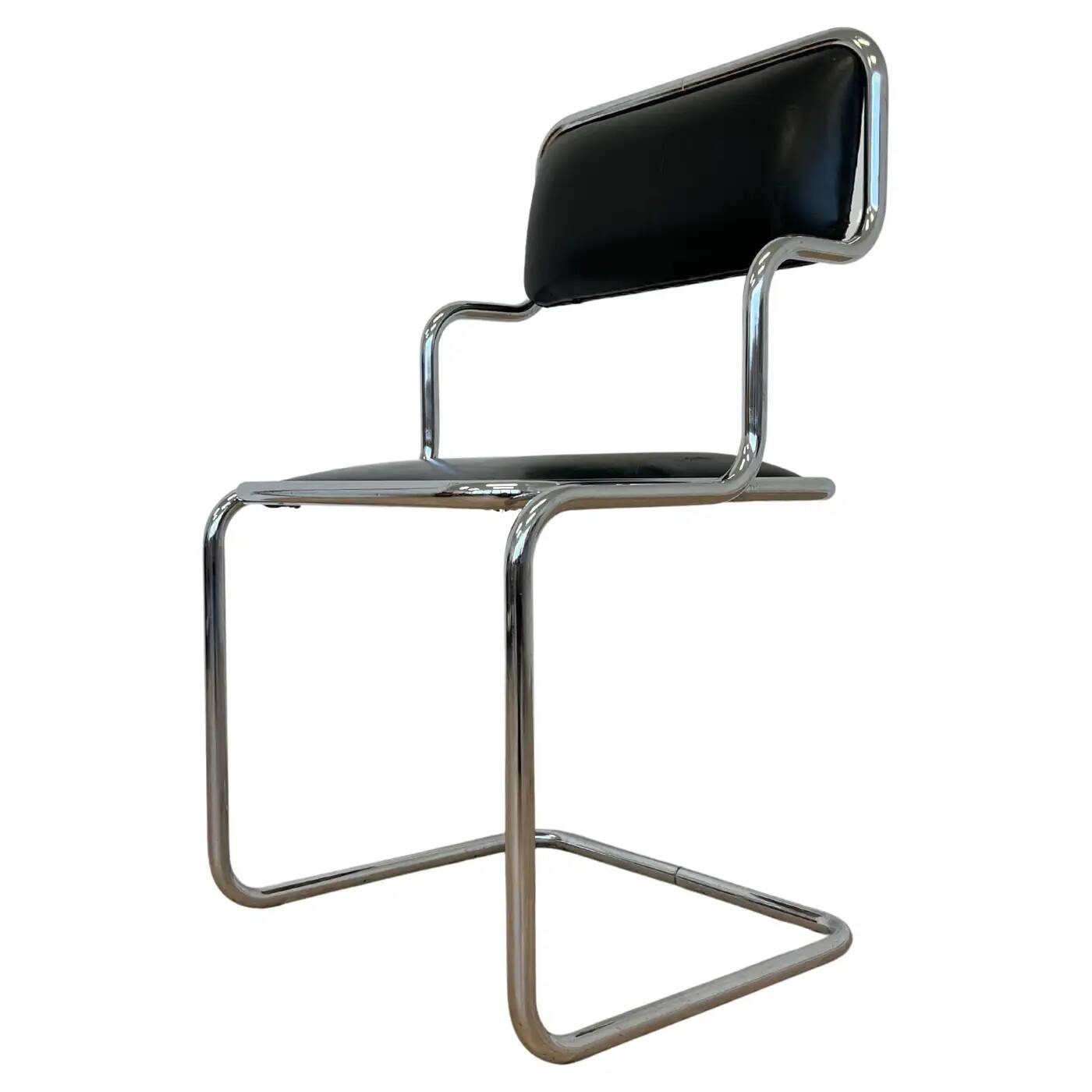 Midcentury chrome chair by Arch, Ladislav Vrátník for restaurant in Prague, 1970s
