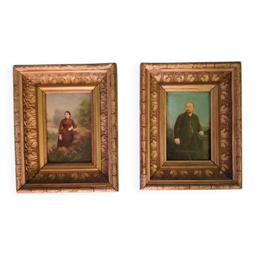 Pair of portraits - 19th century