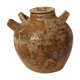 Pot with lid and double sandstone handle
