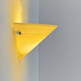 Vintage wall light, chrome and frosted glass, France, 1980.