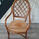 Vintage rattan armchair, seat to renovate