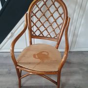 Vintage rattan armchair, seat to renovate