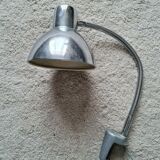 Lamp with vice attachment workshop desk flexible chrome metal