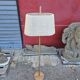 Lampadaire Scandinave en chêne métal et tissus des années 60
