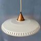 Vintage suspension by Louis Kalff in enamelled metal and opaline glass.