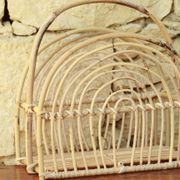 Vintage rattan magazine holder