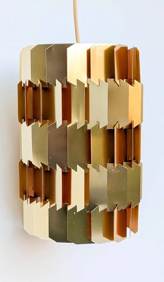 Louis Weisdorf - brass pendant model Facet - Lyfa Denmark 1960