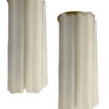 Milky White Murano Glass Tronchi Sconces 1970’s