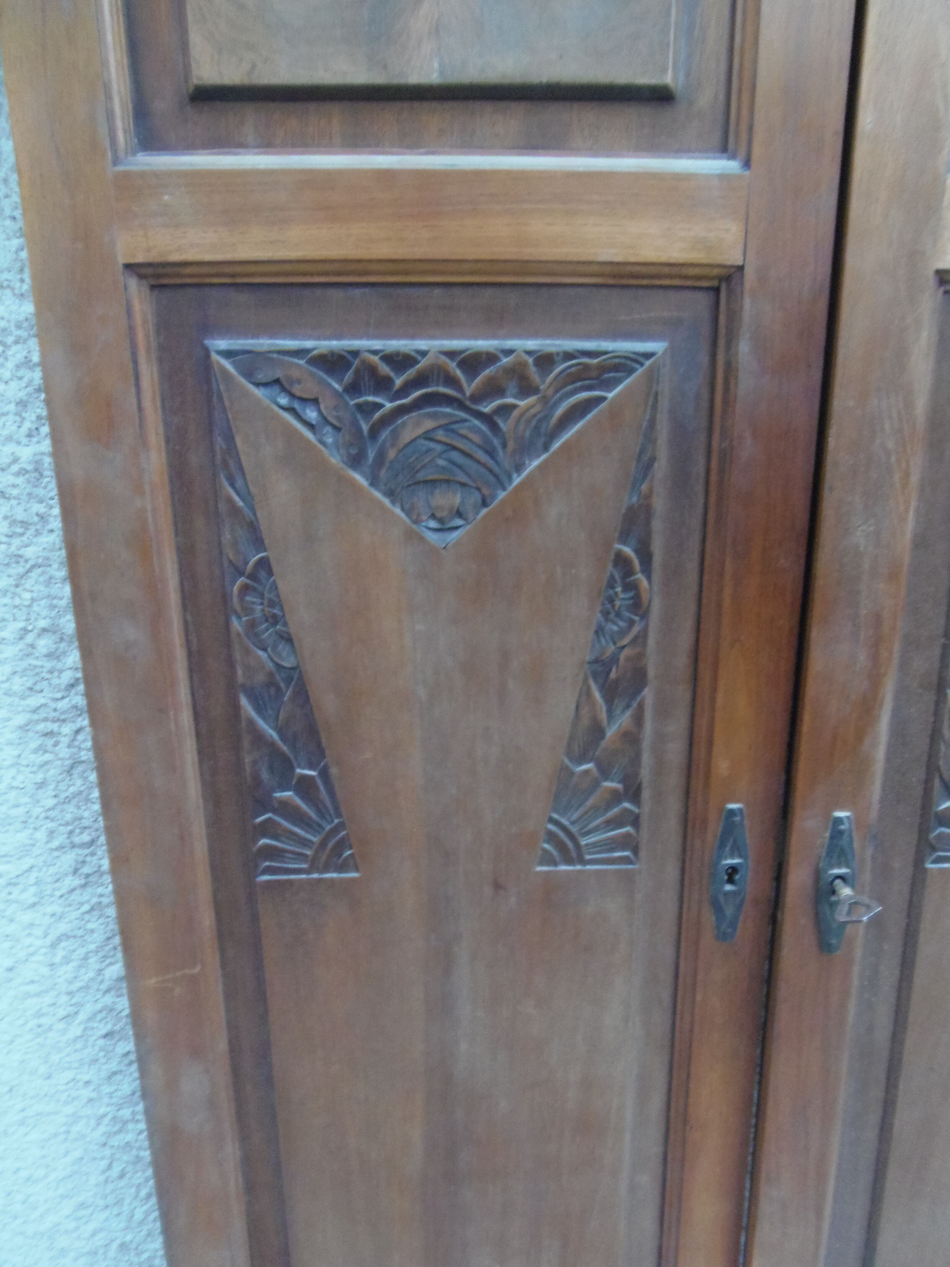 Art deco wood cabinet doors