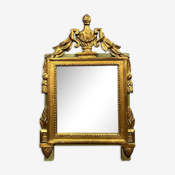 Miroir style Louis XVI en bois doré et bois laqué circa 1900