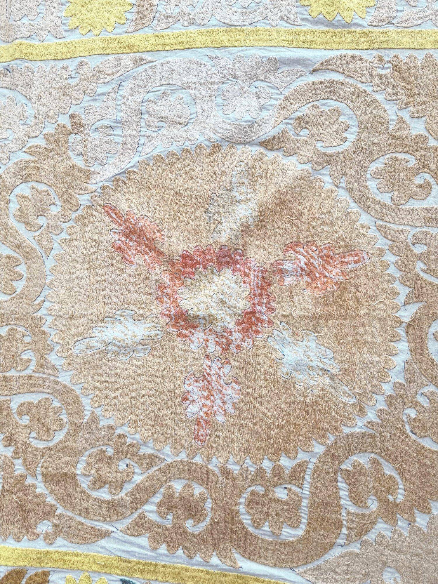 Vintage hand-embroidered tablecloth 128x142 cm
