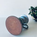 Enamelled ceramic candle holder