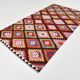 Geometric Multicolor Turkish Kilim Rug, 158x297Cm