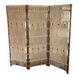 Bamboo and macramé screen 1970, screen