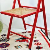 Folding chair wood and canage