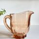 Vintage amber-pink glass pitcher 1 liter