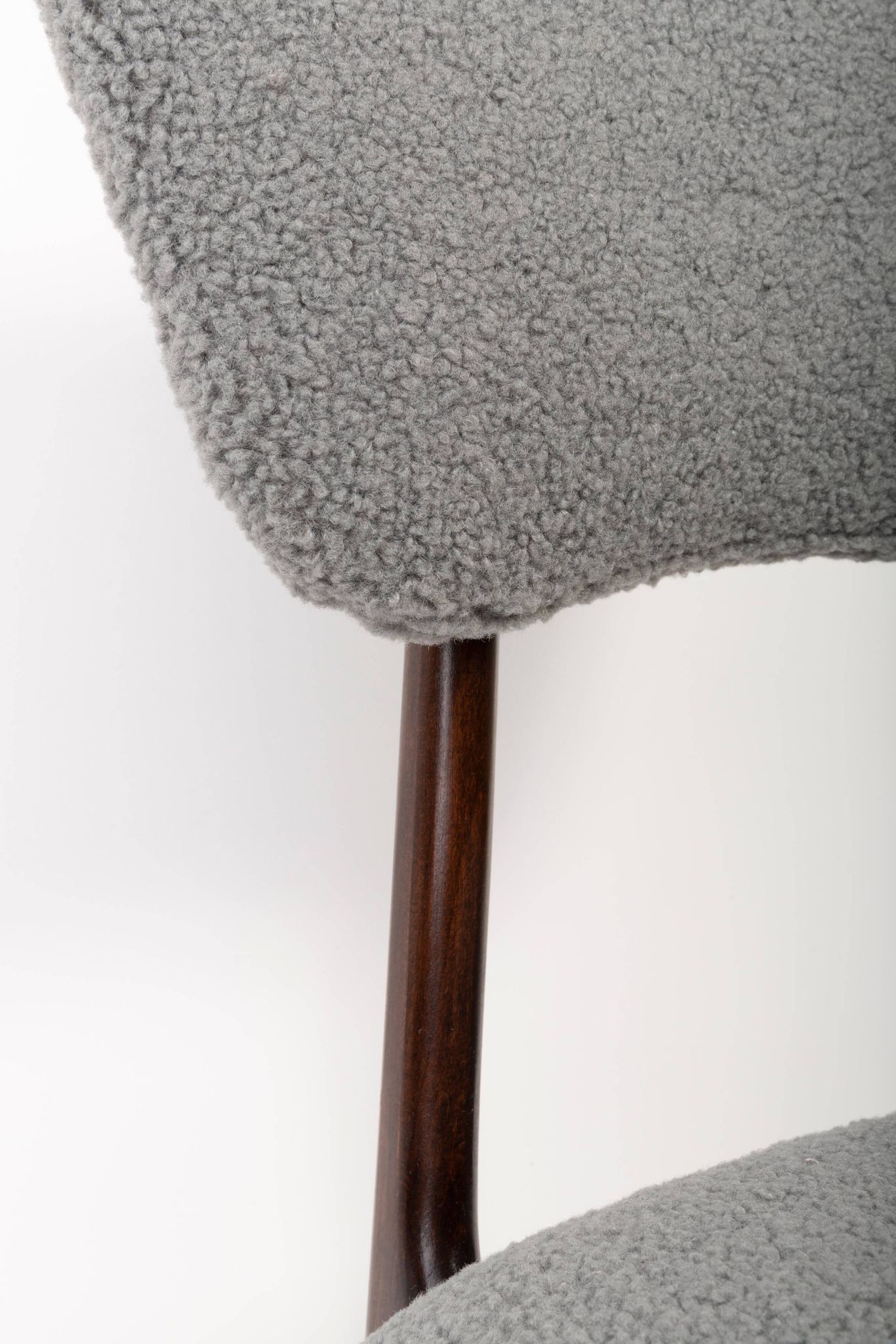 Grey Bouclé Chair from the 20th Century, 1960s