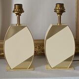 Pair of lamp legs hollywood regency style
