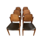 6 Danish chairs in teak, caning and leather, model FD 187 by Arne Vodder.