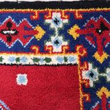 Tapis vintage français Savonnerie fait main en laine – 117 x 174 cm – 1950