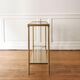 Neoclassical brass and glass console 1970