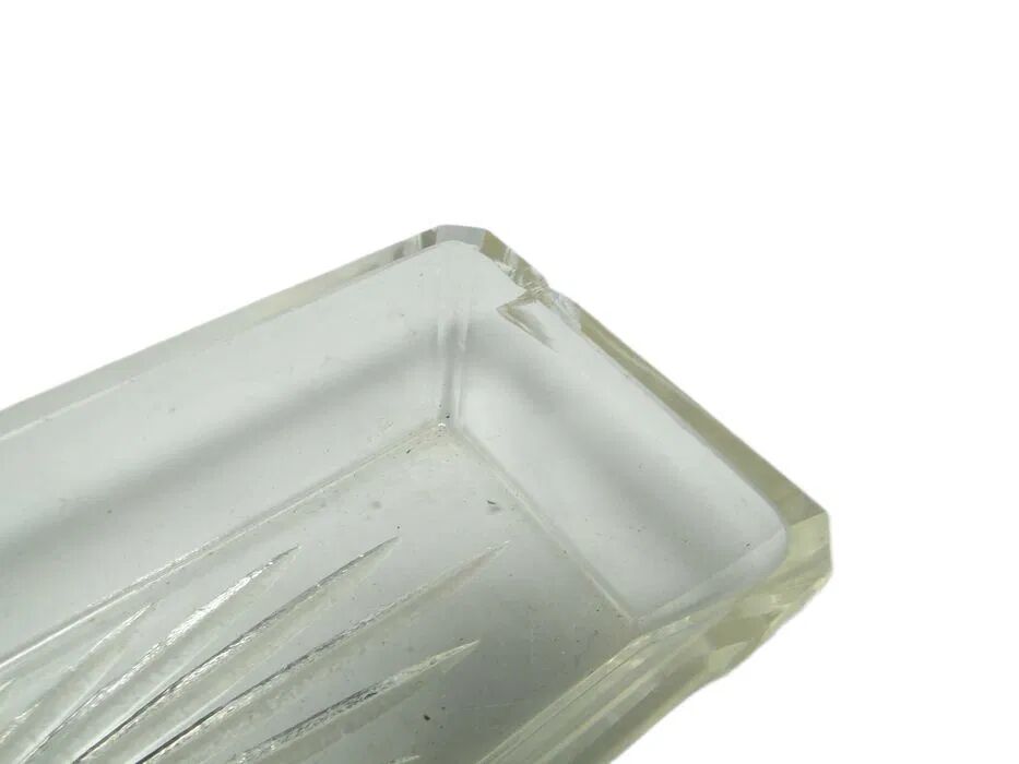 ABI Art Deco Toilet Accessory, Crystal, Czechoslovakia, 1930s
