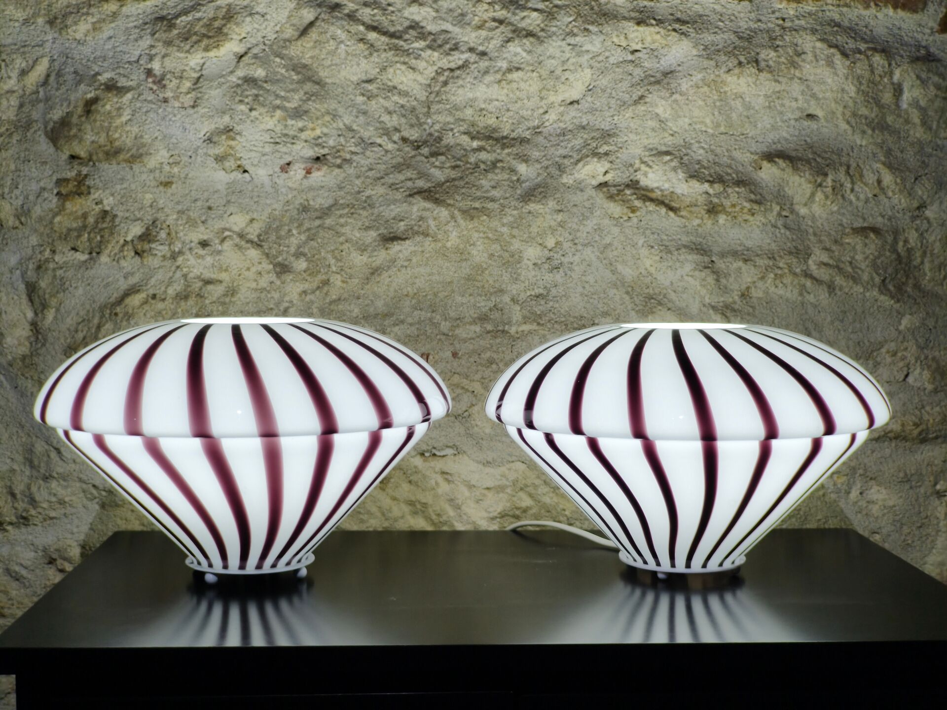 Authentic vintage blown glass lamps