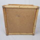 Square-shaped indoor gardener in vintage rattan bamboo