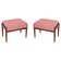 Mid Century GFM stool pair in Dedar Jacquard Tweed, E. Homa, Europe, 1960s