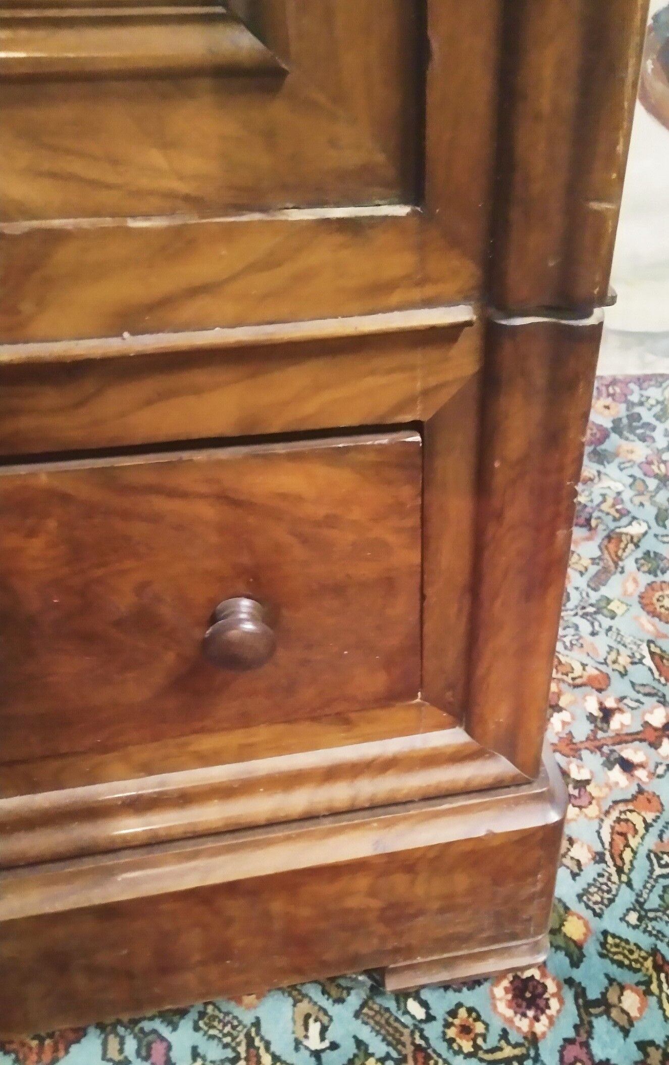 Louis Philippe wardrobe in walnut bramble