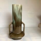 Large flamed ceramic vase Art Nouveau