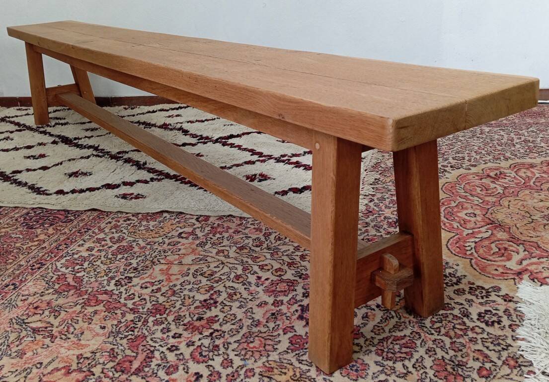 Solid oak farmhouse bench 250 cm