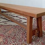 Solid oak farmhouse bench 250 cm
