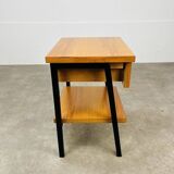 50s bedside table with wood effect, modernist