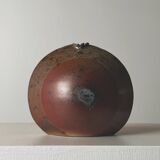 Stoneware soliflore vase by Gustave Tiffoche, Guérande, circa 1965.