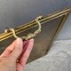 Antique 19th-century fireplace screen, French gilded spark guard.