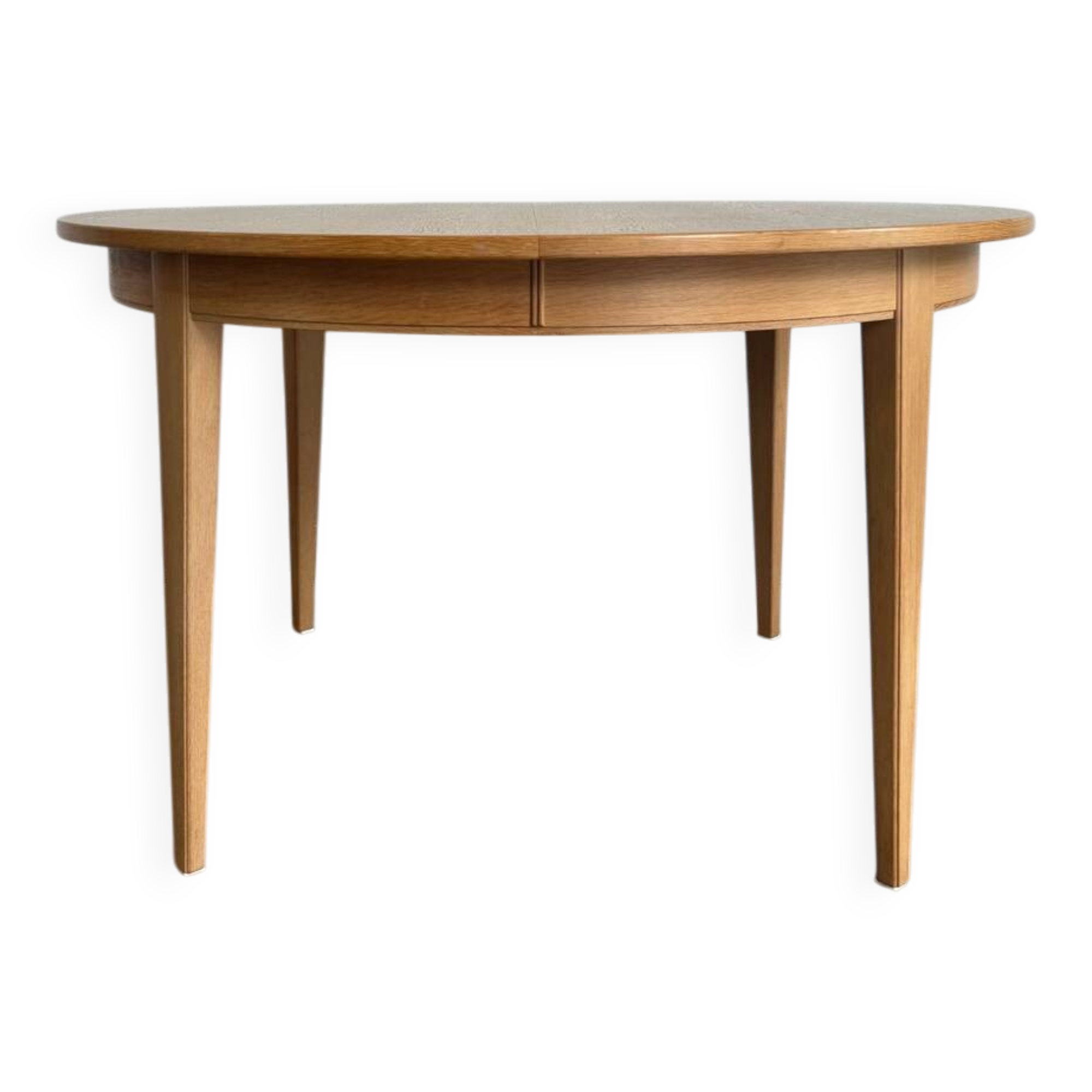Vintage extendable round dining table Omann Jun