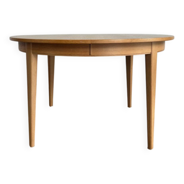 Table de salle à manger ronde extensible vintage Omann Jun