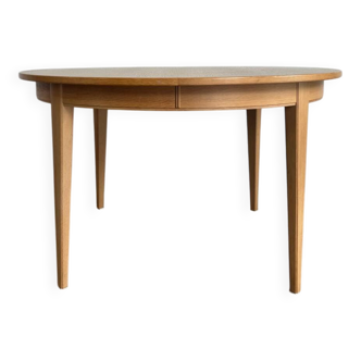 Vintage extendable round dining table Omann Jun