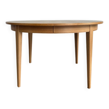 Vintage extendable round dining table Omann Jun