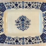 Plat rectangulaire, Manufacture de Gien modèle Carré bleu