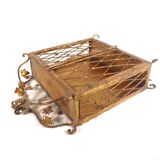 Decorative display case shelf in gilded metal 1940