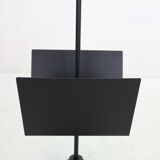 Porada Arredi Black Metal Minimalistic Magazinine Rack, 1980's, Italy