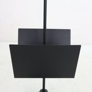 Porada Arredi Black Metal Minimalistic Magazinine Rack, 1980's, Italy
