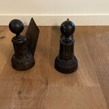 Pop-up Christmas 2022 - Pair of nineteenth cast and bronze chenets